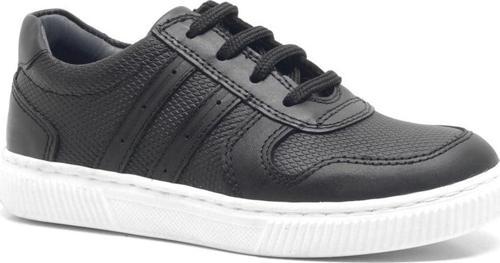 Hakiki Deri Siyah Erkek Çocuk Spor Okul Ayakkabı