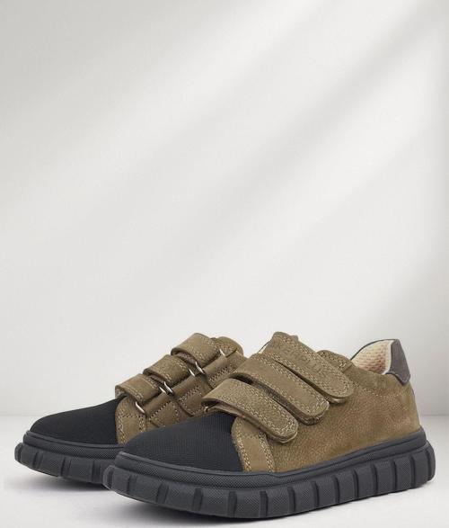 Hakiki Deri Kum Rengi Cırtlı Çocuk Günlük Spor Okul Ayakkabı