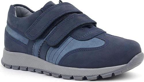 Hakiki Deri Cırtlı Lacivert Mavi Çocuk Spor Okul Ayakkabı