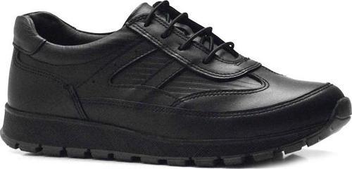 Hakiki Deri Siyah Bağcıklı Erkek Genç Spor Okul Ayakkabı