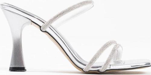 Alvina Gümüş Ayna Taşlı Kadın Topuklu Terlik