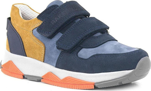 Hakiki Deri Lacivert Taba Çocuk Sneakers Spor Ayakkabı