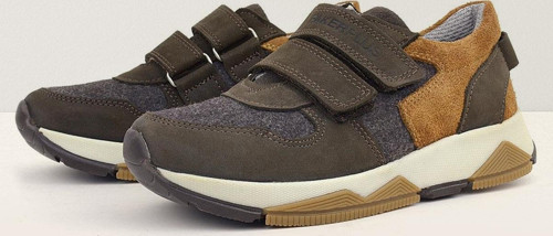 Hakiki Deri Koyu Kahve Çocuk Sneakers Spor Ayakkabı