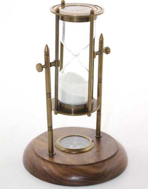 Pirinç Pusulalı Kum Saati Model 6