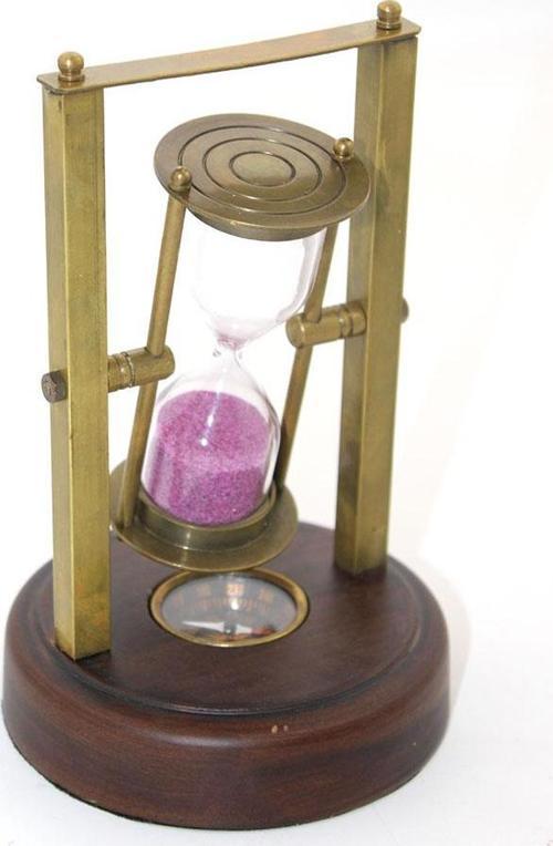 Pirinç Pusulalı Kum Saati Model 7