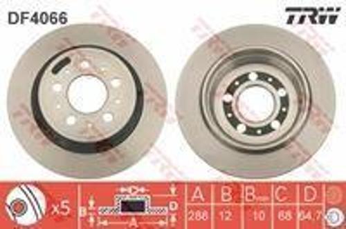 ARKA FREN AYNASI VOLVO S60 (01-10) S70 (01-05) S80 (98-06) XC70 (00-07) (288x12x5DL) (DELYKLY) 986478495-DF4066