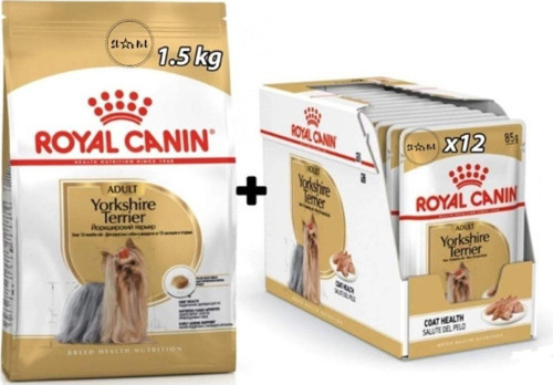 Yorkshire Terrier Adult Köpek Maması 1,5 Kg +yorkshire Terrier Adult Pouch 85 Gr