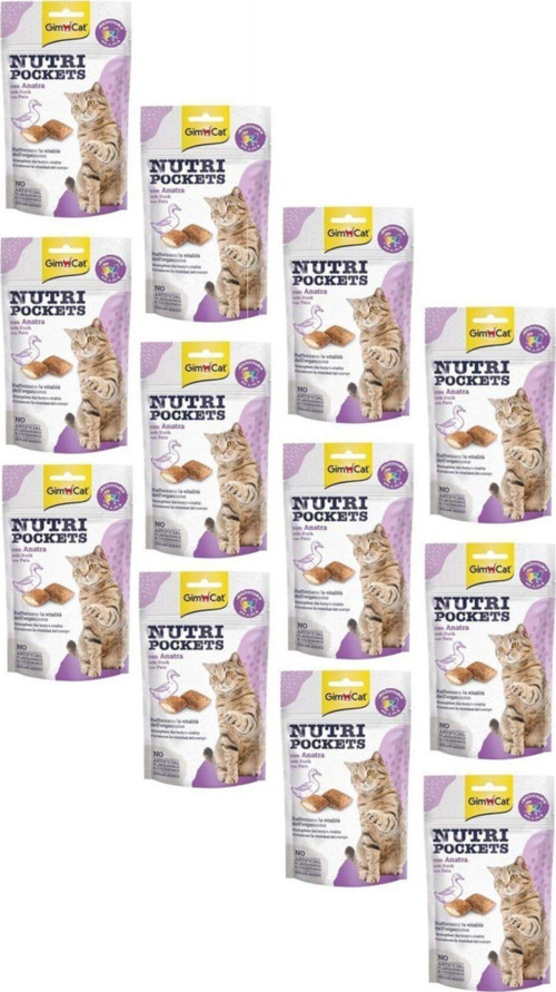Nutri Pockets Ördekli Kedi Ödülü 60 Gr (12 Adet)