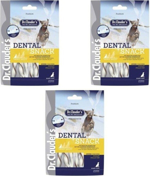 Dr. Clauder's Dental Snack Tavuklu Diş Sağlığı Köpek Ödülü 80 gr x 3 Adet