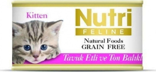 Kitten Tahılsız Tavuk Etli Ton Balıklı Kedi Konservesi 85 Gr