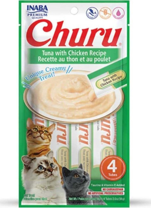 Churu Cream Ton Balıklı Ve Tavuklu Kedi Ödülü 4x14 gr