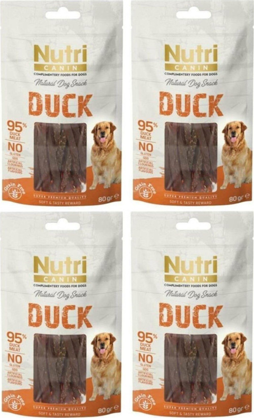 Nutri Canın Duck 4 Adet %95 Ördek Etli Köpek Ödülü 80 Gr