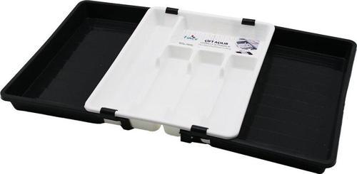 KAYAR KAŞIKLIK İKİ TARAFLI ÇİFT AÇILIR AYARLANABİLİR ÇEKMECE İÇİ 36X69CM (4401)