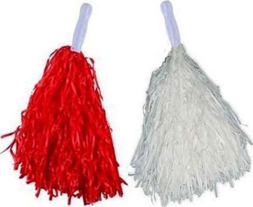 1 Çift Kırmızı Beyaz Renklerde 23 Nisan Gösteri Ponponu (4401)