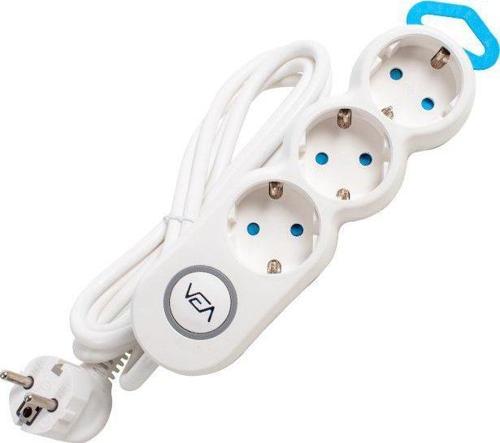 3LÜ 2 METRE KABLOLU ANAHTARLI GRUP PRİZ (4401)