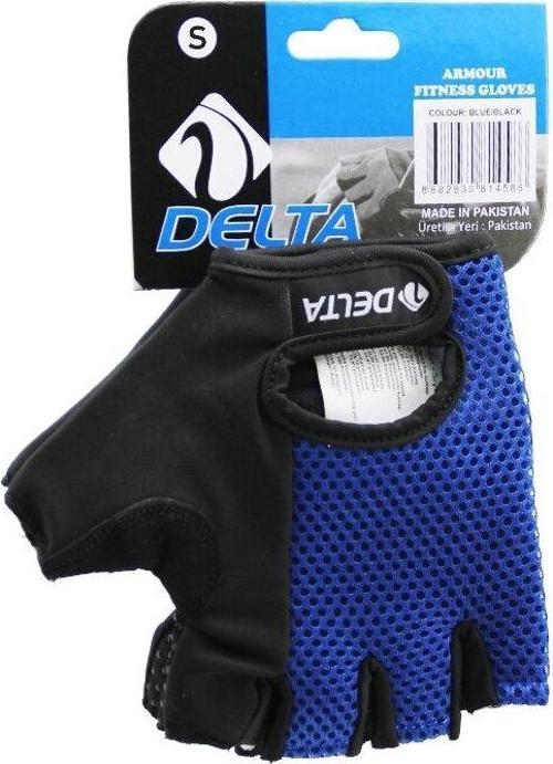 PARMAKSIZ - FİLELİ  SPORCU ELDİVENİ  MAVİ /SİYAH SMALL (4401)