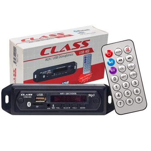 CLASS USB-402 BLUETOOTH/AUX USB/SD/MMC MIKROFONLU KUMANDALI OTO TEYP ÇEVİRİCİ DİJİTAL PLAYER (4401)