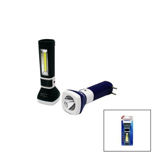 2IN1 1W + COB LED FİŞ ŞARJLI EL FENERİ (4401)