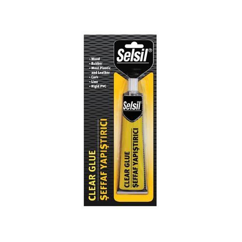 SELSİL CLEAR GLUE 70G ŞEFFAF SÜPER YAPIŞTIRICI KAĞIT - AHŞAP - METAL - DERİ (4401)