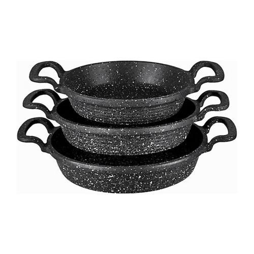 3PCS DÖKÜM SAHAN TAVA SET 18-20-22CM (4401)