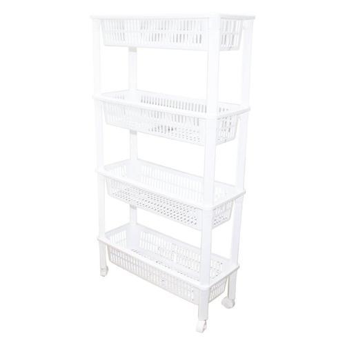 4 KATLI DÜZENLEYİCİ  - RAF ÜNİTESİ TEKERLEKLİ 510X205X945MM (4401)
