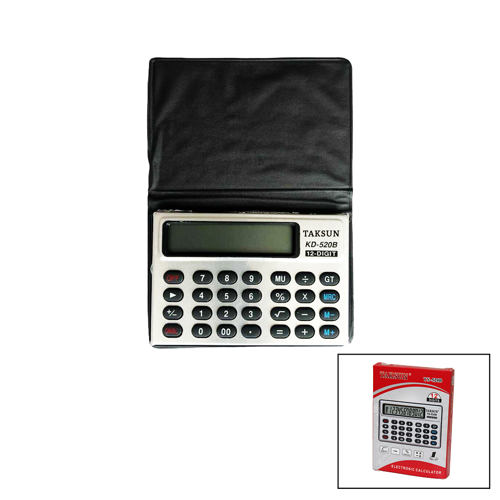 12 HANELİ MİNİ CEP - KILIFLI HESAP MAKİNESİ6.6X1.9X9.3CM TS-520B (4401)
