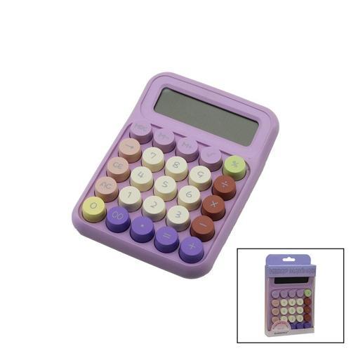 DAKTİLO TUŞ MODELİ  12 HANELİ HESAP MAKİNESİ MİX RENKLİ  PİLLİ  15.7 X 11.1 X 2.7CM   166GR (4401)