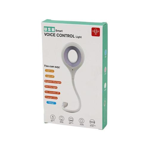 USB SMART VOICE CONTROL LİGHT SESLİ IŞIK AYARLI MİNİ YUVARLAK USB 16 LEDLİ LAMBA AKROBAT KOLLU 2W 5V-0.5A (4401)