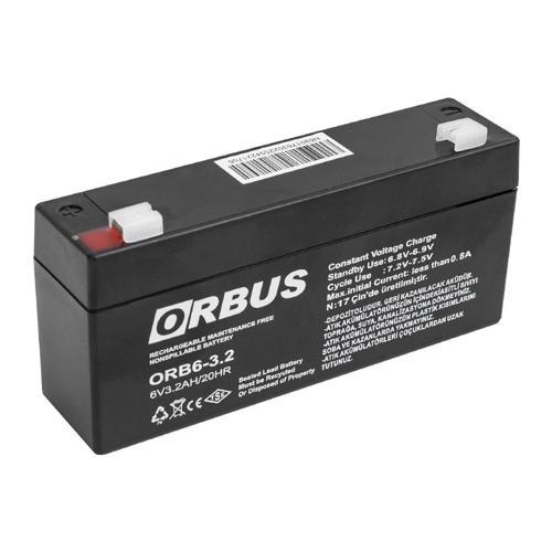 AKÜ 6 VOLT 3.2 AMPER ORBUS ORB6-3.2 ( 135 X 33 X 60 MM ) (4401)