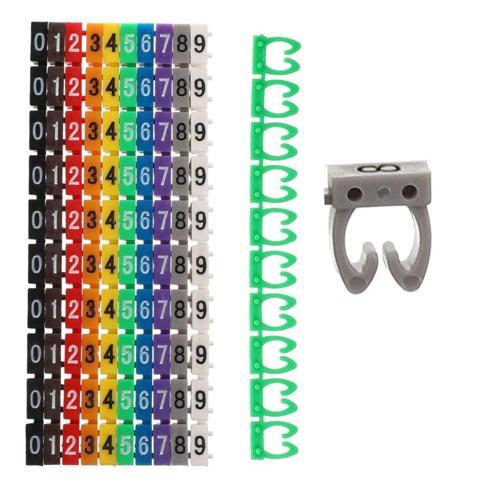 0-9 DİJİTAL KODLU RENKLİ KABLO İŞARETLEYİCİ 4MM (4401)