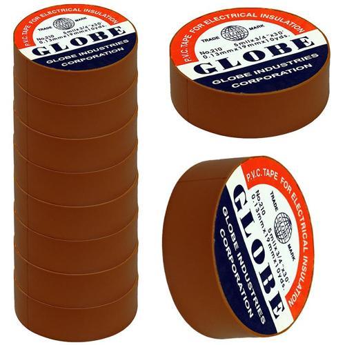 GLOBE İZOLE BANT KAHVERENGİ 10LUK  0.13MMX19MM (4401)