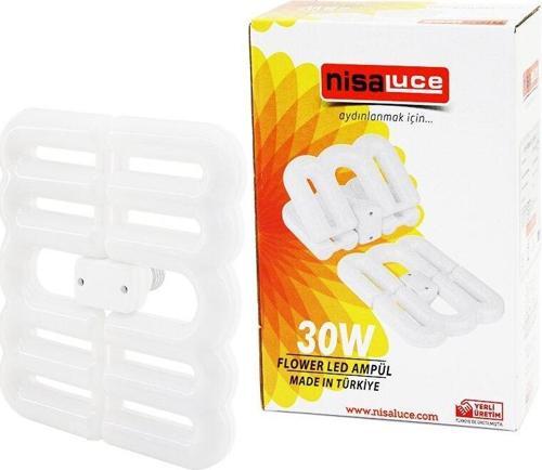 NİSALUCE EAMP-096/B 30W - E27FLOWER KATLANIR- 4B ŞEKİL16X21CMBEYAZ LED LAMBA AMPUL 2700LÜMEN- 6500K (4401)
