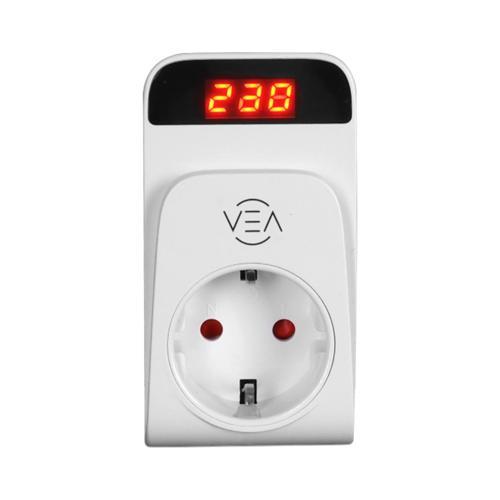 VEA VE-25530 15A 3520W TEKLİ DİJİTAL GÖSTERGELİ AKIM KORUMALI PRİZ AŞIRI YÜKSEK GERİLİM (4401)
