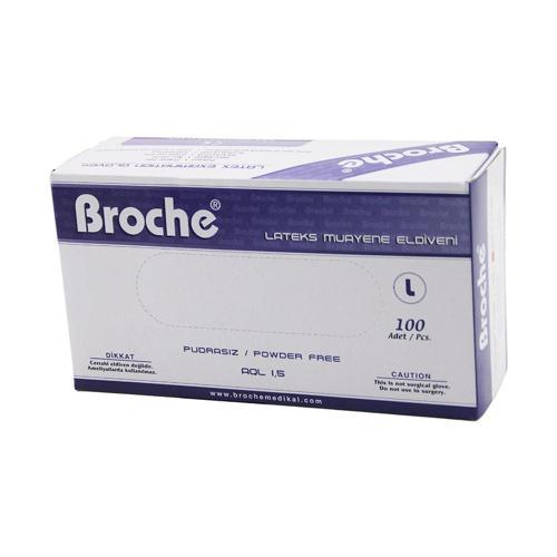 BROCHE  L  PUDRASIZ MUAYENE ELDİVENİ 100LÜ (4401)