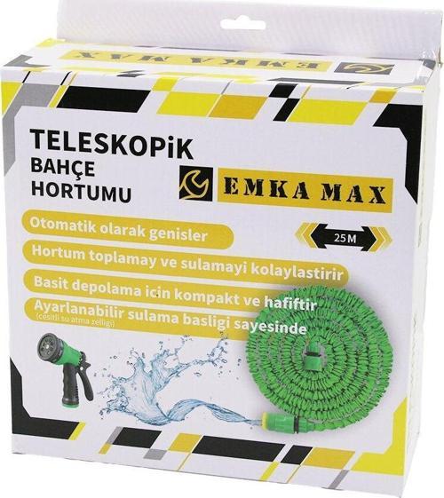 25MT TELESKOPİK UZAYAN BAHÇE HORTUMU 7 FONKSİYON AYARLI TETİKLİ TABANCA (4401)