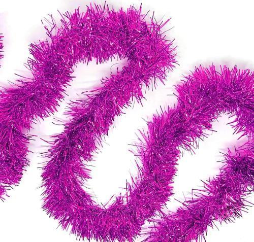 Parti İçin Mega Kalın Sim Süs 2 Metre Uzunluk 10 cm Genişlik Fuşya İthal (4401)