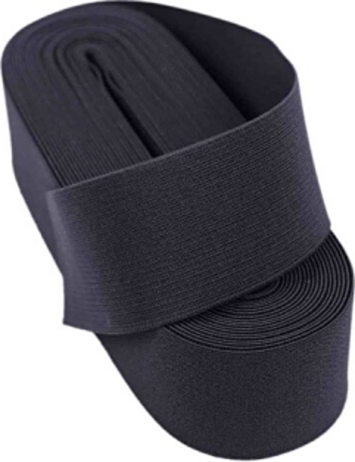 SİYAH  - 3CM PAÇA LASTİK GENİŞ 10MT. (4401)