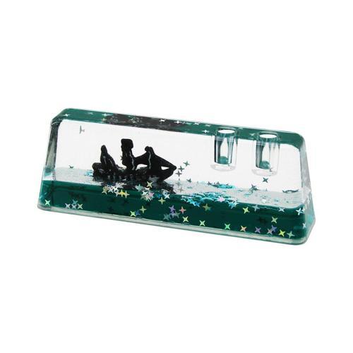 KALEMLİKLİ YEŞİL SU -YILDIZLI D.GEN MİKA YÜZEN BATMAYAN GEMİ DEKORATİF AKVARYUM 5X14X2.5-3.5CM (4401)