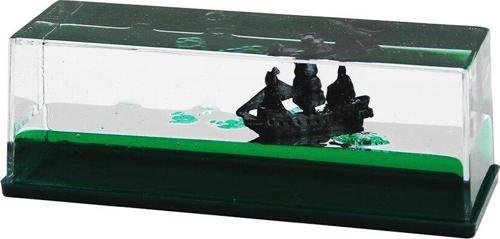 YEŞİL SU DİKDÖRTGEN MİKA YÜZEN BATMAYAN GEMİ DEKORATİF BİBLO AKVARYUM 4.5X14.5X5.3CM (4401)