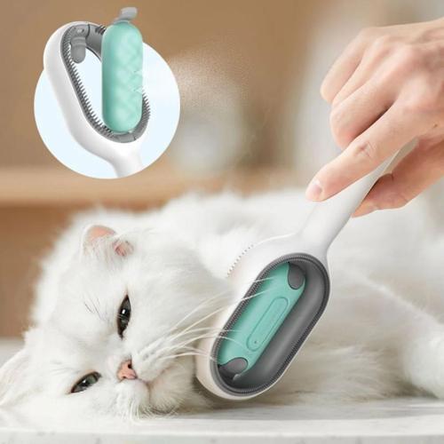 Su Hazneli Kedi ve Köpek Tüyü Toplamama Fırçası Su Hazneli Pet Tarağı (4401)