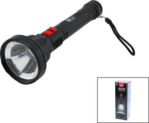USB ŞARJLI=5V 1W LED EL FENERİ 3-KADEME IŞIK - FLAŞÖR ŞARJ GÖSTERGE 70LÜMEN 25.7CM (4401)