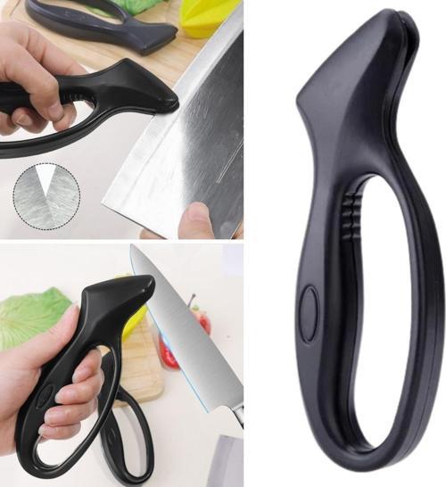 Kolay Tutuş Saplı Paslanmaz Çelik Manuel Bıçak Bileme Aleti (4401)