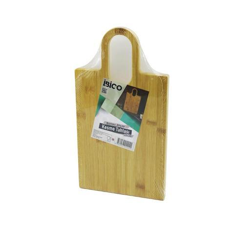 DİKDÖRTGEN=22X38CM AHŞAP BAMBU KESİM PANOSU - KESME TAHTASI OVAL KULPLU (4401)