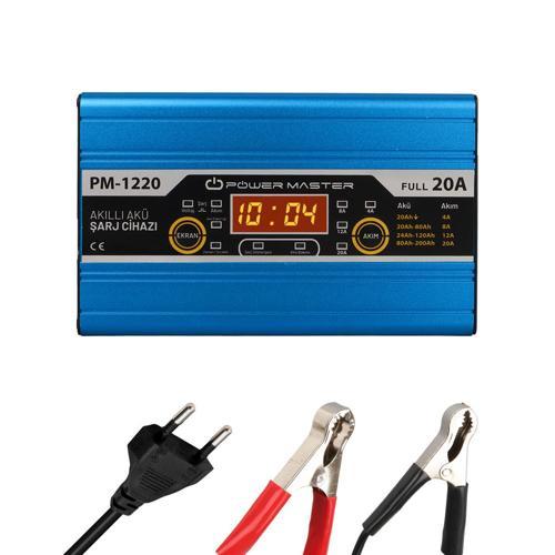 12 VOLT MAX 20 AMPER LCD EKRANLI AKÜ ŞARJ CİHAZI (4401)