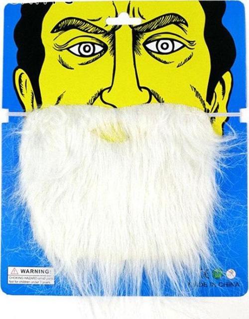 Beyaz Renk Takma Sakal Bıyık Takımı - İthal (4401)