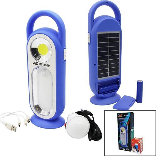 3IN1SOLAR - PİLLİ - USB ŞARJLI - FENER IŞILDAK POWERBANK LED - COB - SEYYAR AMPUL (4401)