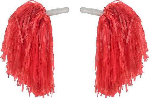 1 Çift ( 2 Adet ) Kırmızı Renk 23 Nisan Gösteri Ponponu (4401)