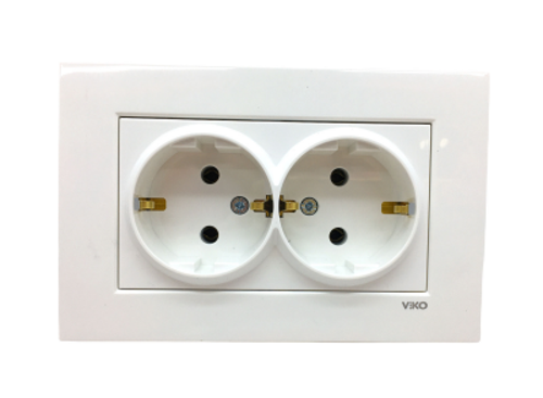 VİKO KARRE 2Lİ TOPRAKLI PRİZ 9096 7056 (4401)