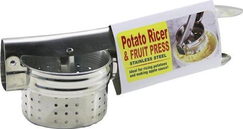 STAINLESS STEEL MANUEL KOLLU - ÇELİK METAL PATATES EZİCİ - MEYVE SIKICI PRES (4401)