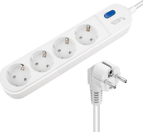 VE-VEGA104 A CLASS 4LÜ ANAHTARLI 1.5 METRE AKIM KORUMALI GRUP PRİZ (MADE IN MALAYSIA) (4401)